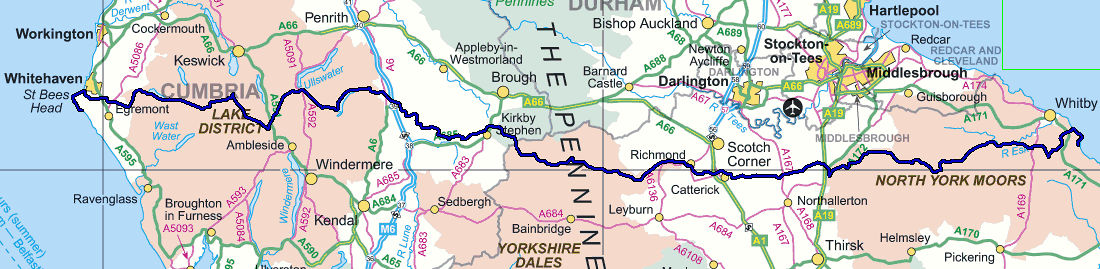 Coast to Coast Route Map